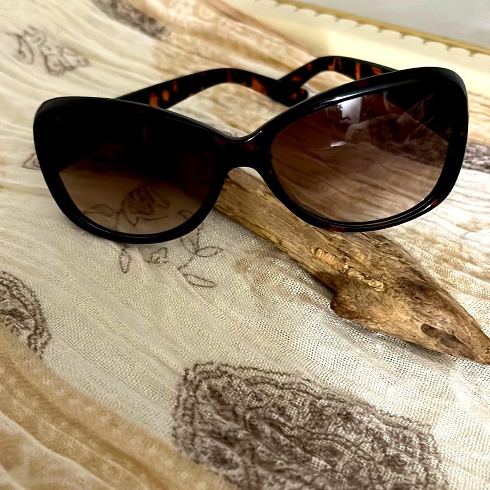 Liz Claiborne large frame glasses with Rose gold toned Rhinestone trimmed detail